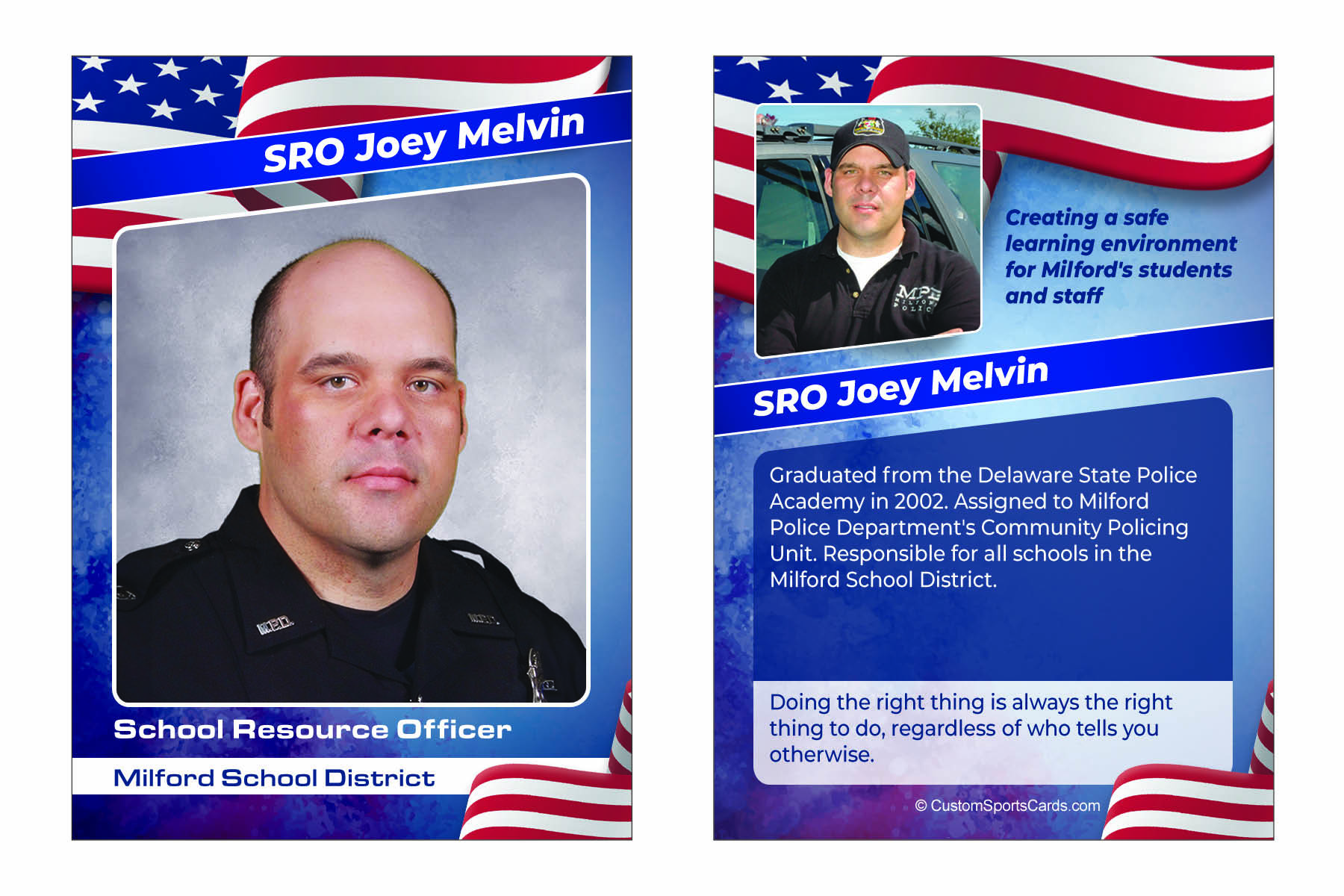 Police Trading Card 01 | Custom Sports Cards